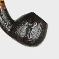 P Jeppesen IDA Handmade gr 3 Rusticated Bent 9mm Filter Fishtail Pipe (NEER435)