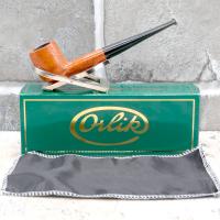 Orlik 3/4 OZ Orange Briar Straight Metal Filter Fishtail Pipe (OR083)