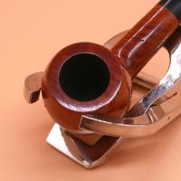 Orlik 3/4 OZ Orange Briar Straight Metal Filter Fishtail Pipe (OR117)