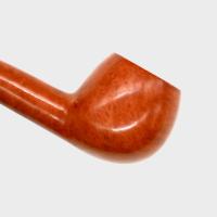 Orlik 3/4 OZ Orange Briar Straight Metal Filter Fishtail Pipe (OR118)