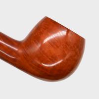 Orlik 3/4 OZ Orange Briar Straight Metal Filter Fishtail Pipe (OR124)