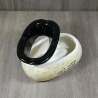 Dont Worry Oval Wind Proof Ceramic Ashtray