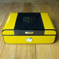 Myon Humidor Yellow & Carbon 25 Cigar Capacity with Front Dial