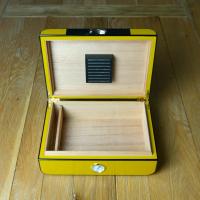 Myon Humidor Yellow & Carbon 25 Cigar Capacity with Front Dial