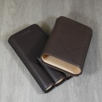 Davidoff Classic Essentials Leaf Cigar Case - 3 Cigars - Brown