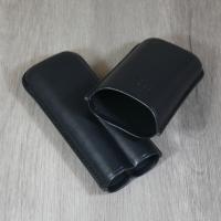 Zino R-2 Leather Case - Fits 2 Cigars - Black