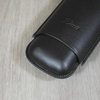 Zino XL-2 Leather Case - Fits 2 Cigars - Black