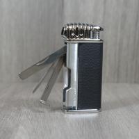 Vertigo Lotus Puffer - Pipe Lighter - Matt Black & Brushed Chrome