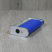 Vertigo Lotus Puffer - Pipe Lighter - Matt Blue & Brushed Chrome