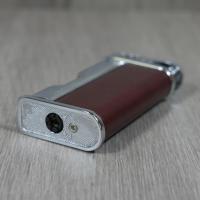 Vertigo Lotus Puffer - Pipe Lighter - Matt Brown & Brushed Chrome