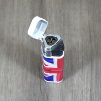 Palio Charlie Turano III Triple Torch Jet Cigar Lighter - UK Flag