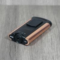 Xikar Astral Single Jet Flame Lighter - Black & Rose Gold