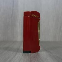 Honest Newton Single Jet Flame Cigar Lighter - Red & Gold (HON184)