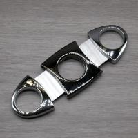 Chrome and Gunmetal Cigar Cutter - 56 Ring Gauge