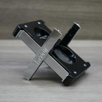 Two in One Twin Blade Cigar Cutter with Swivel Stand - 58 Ring Gauge