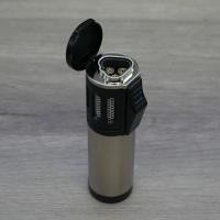 Volcan-Fire Trifecta Triple Jet Flame Cigar Lighter - Silver