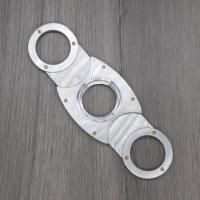 Sikarlan Steel Twin Blade Cigar Cutter - Brushed Steel