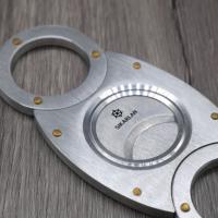 Sikarlan Steel Twin Blade Cigar Cutter - Brushed Steel