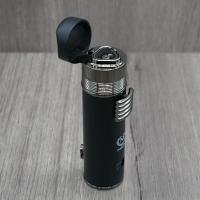 Myon Jet Lighter with Top Cigar Rest & Punch Cut - Black