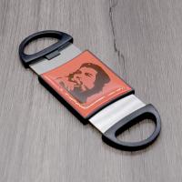 Black Plastic Cigar Cutter Domed Matte Orange - 52 Ring Gauge