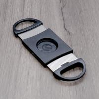 Black Plastic Cigar Cutter Domed Matte Orange - 52 Ring Gauge