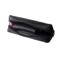 Leatherette Pipe Combination Rubber Lined Black Tobacco Pouch