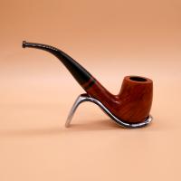 Parker Bruyere Bent Billiard Large Metal Filter Fishtail Pipe (PAR173)