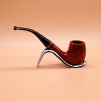 Parker Bruyere Bent Billiard Medium Metal Filter Fishtail Pipe (PAR176)