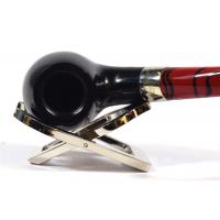 Peterson Dracula 68 Smooth Ebony Nickel Mounted Bent Fishtail Pipe (PE1096)