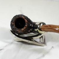 Peterson Derry Rustic 03 Nickel Mounted 9mm Filter Fishtail Pipe (PE1693)