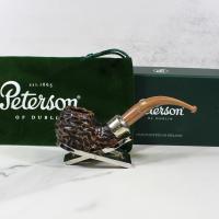 Peterson Derry Rustic 03 Nickel Mounted 9mm Filter Fishtail Pipe (PE1693)
