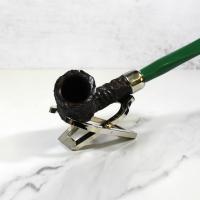 Peterson 2022 St. Patricks Day D20 Sandblast Nickel Mounted Fishtail Pipe (PE1766)