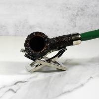 Peterson 2022 St. Patricks Day 106 Sandblast Nickel Mounted Fishtail Pipe (PE1803)