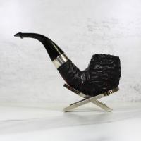 Peterson Sherlock Holmes Professor Rustic Silver Mounted P Lip Pipe (PE1915)