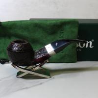 Peterson Sherlock Holmes Squire Sandblasted Silver Mounted P Lip Pipe (PE2092)