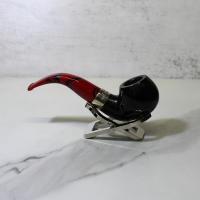 Peterson Dracula 03 Smooth Ebony Nickel Mounted Fishtail Pipe (PE2095)