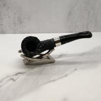 Peterson Sherlock Holmes MyCroft Rustic Silver Mounted P Lip Pipe (PE2109)