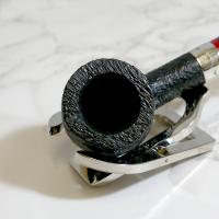 Peterson Dracula 606 Sandblasted Ebony Nickel Mounted Fishtail Pipe (PE2163)