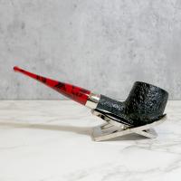 Peterson Dracula 606 Sandblasted Ebony Nickel Mounted Fishtail Pipe (PE2163)