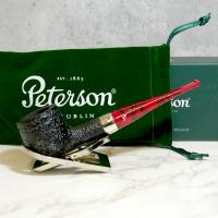 Peterson Dracula 606 Sandblasted Ebony Nickel Mounted Fishtail Pipe (PE2163)