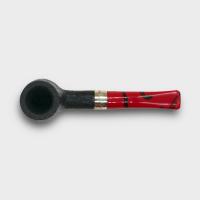 SLIGHT SECONDS Peterson Dracula X105 Sandblasted Ebony Nickel Mounted Fishtail Pipe (PE2168)