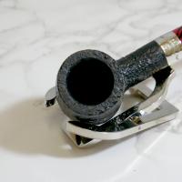 Peterson Dracula X105 Sandblasted Ebony Nickel Mounted Fishtail Pipe (PE2168)