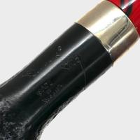SLIGHT SECONDS Peterson Dracula X105 Sandblasted Ebony Nickel Mounted Fishtail Pipe (PE2168)