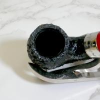 Peterson Dracula 221 Sandblasted Ebony Nickel Mounted Fishtail Pipe (PE2176)