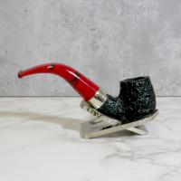 Peterson Dracula 221 Sandblasted Ebony Nickel Mounted Fishtail Pipe (PE2176)