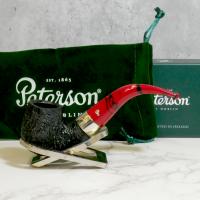 Peterson Dracula 221 Sandblasted Ebony Nickel Mounted Fishtail Pipe (PE2176)