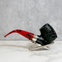 Peterson Dracula 306 Sandblasted Ebony Nickel Mounted Fishtail Pipe (PE2178)