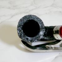 Peterson Dracula 05 Sandblasted Ebony Nickel Mounted Fishtail Pipe (PE2179)