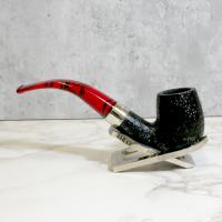 Peterson Dracula 69 Sandblasted Ebony Nickel Mounted Fishtail Pipe (PE2182)