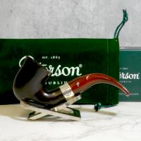 Peterson Irish Harp 05 Smooth Cumberland Bent Silver Mounted Fishtail Pipe (PE2184)